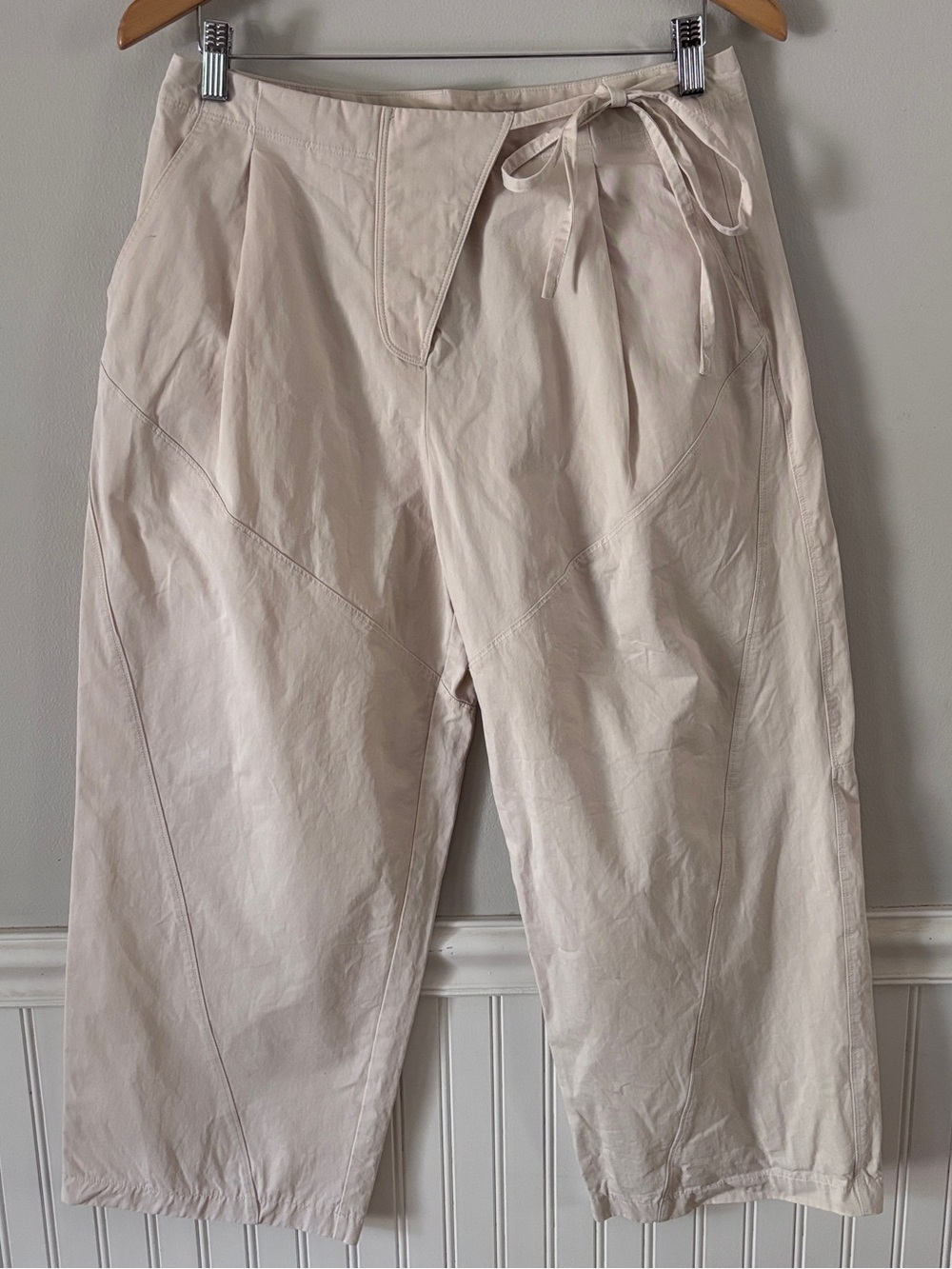 Deiji Studios Flag Tie Pants Loose Wide Leg Slouchy Organic Cotton